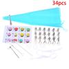 34/36/37Pcs Cake Decorating Tools Icing Cream Piping Nozzle Tips Confectionery Pastry Cake Bags Stainless Steel Nozzles Tip