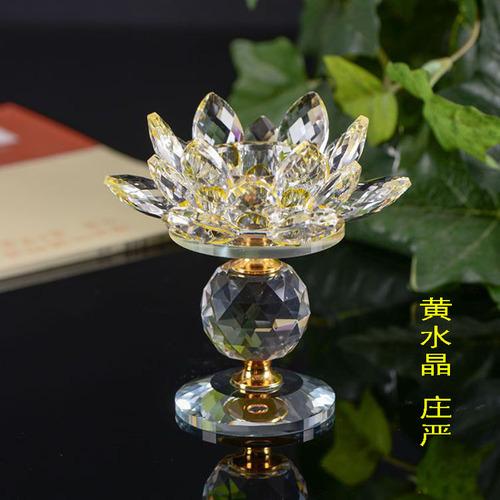 High Pillar Crystal Lotus Candlestick, Butter Lamp Holder, Interior Decoration, Used for Buddha Lamps, Prayers, Buddha Utensils