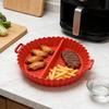 Silicone Air Fryer Liner with Dividers Non-Stick Baking Mat for Toaster Oven & Grill Reusable Dishwasher Safe Heat Resistant Air