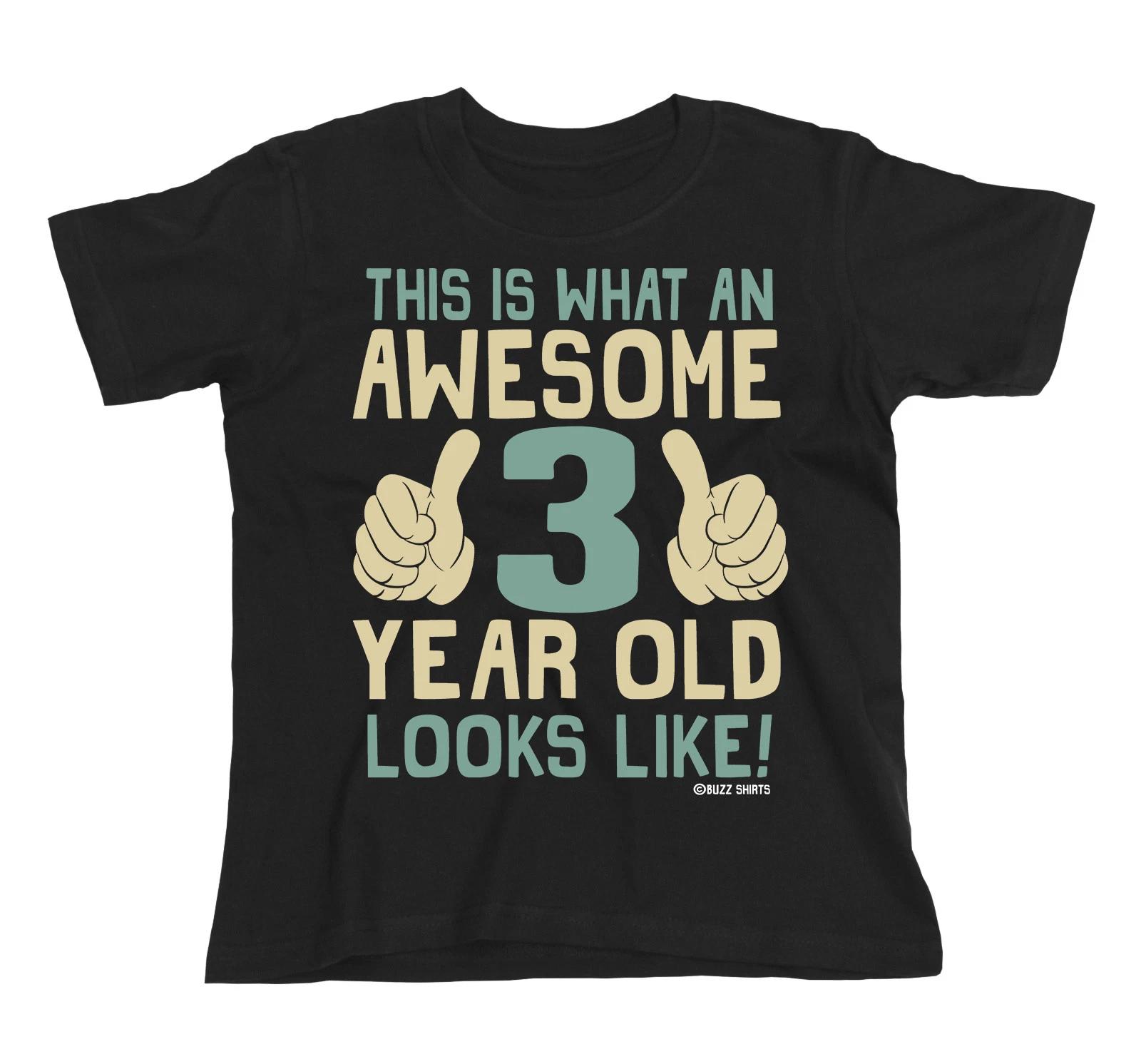 Boys 3rd Birthday T-Shirt Kids Cotton Awesome 3 Year Old GIFT Idea Top 110