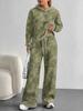 Outdoor Camouflage Style European and American Autumn/winter Casual Long-sleeve Set, Women's Hooded Sweatshirt and Long Pants Two-piece Set