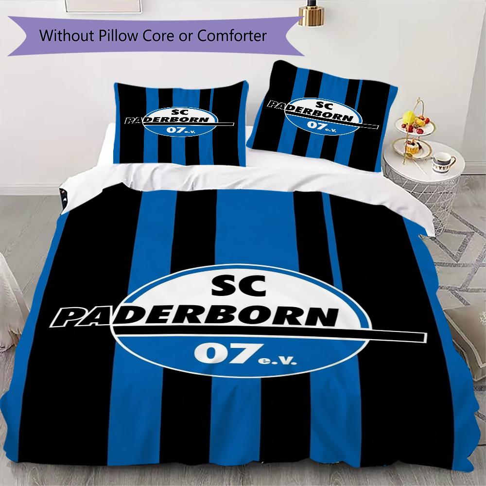 SC Paderborn 07 Pattern Bedding uilt Set uilt Cover Pillowcase Home Decoration Birthday Gift (1 * duvet cover + 2 * pillowcase without core)