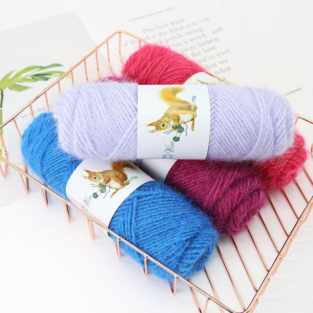 Soft Wool Yarn Delicate Knitting Yarn DIY Squirrel Cashmere Yarn Scarf Weaving