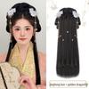 Set di Copricapi Hanfu Stile Dinastia Ming con Fascia Pigra e Chignon Parrucca