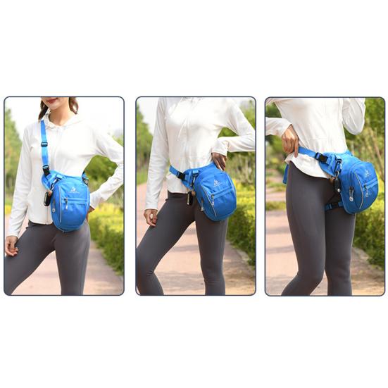 Pánská taška Crossbody Nastavitelný popruh Vodotěsné Multi Kapsy Měkká tkanina Fanny Pack Sports