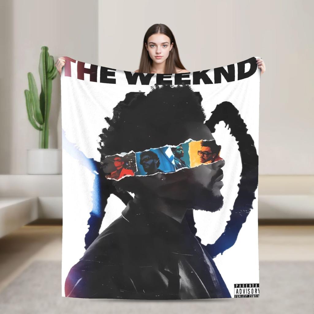 The Weeknd XO Album Flannel Blanket  Super Warm Throw Blanket for Home Decor Camping Pattern Bedspread Sofa Bed Cover