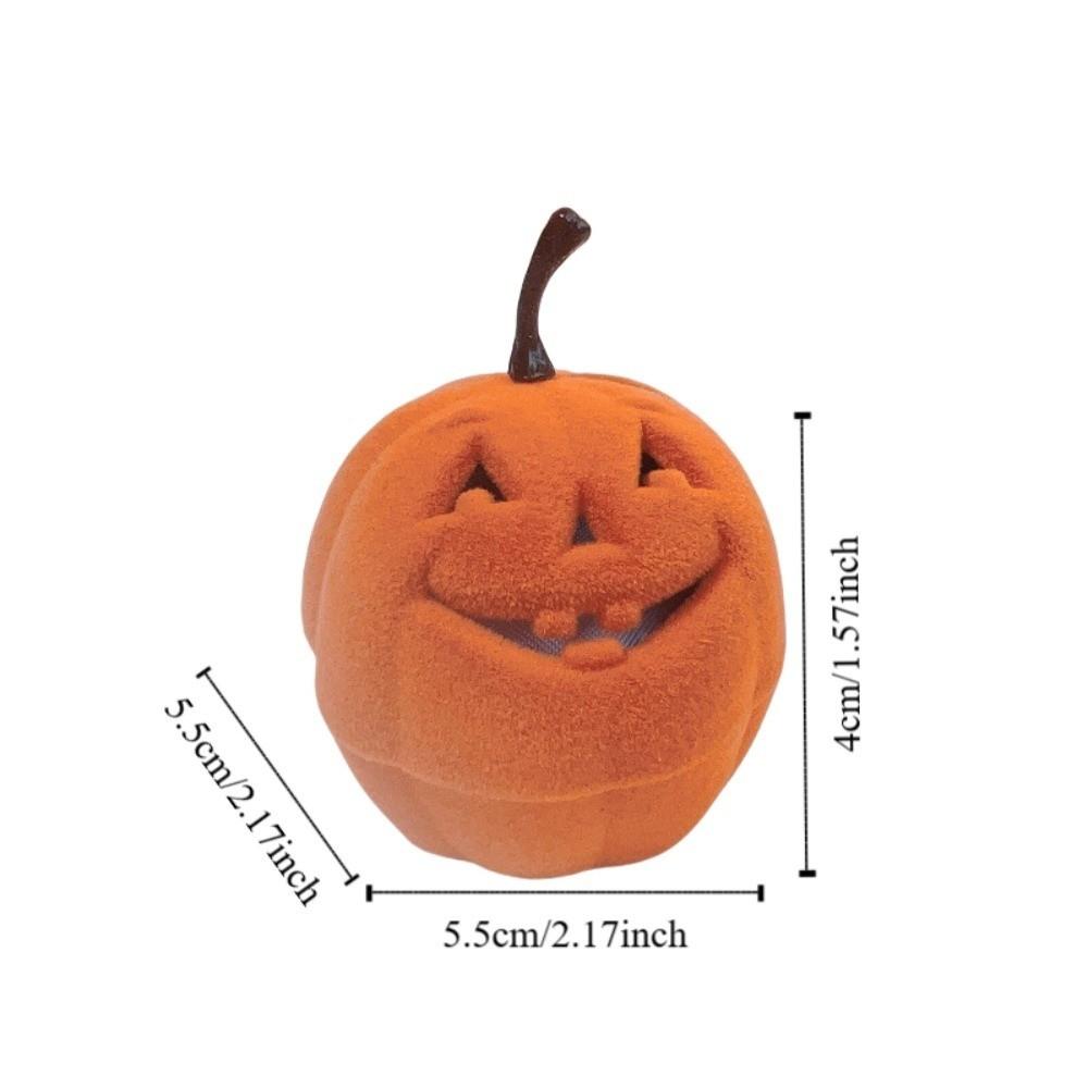 Anti-collision Halloween Jewelry Box Wedding Flannel Jewelry Organizer Pumpkin Rings Box  Propose