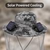 Solar fan mosquito-proof hat summer fishing protection sun protection fan fisherman sun hat