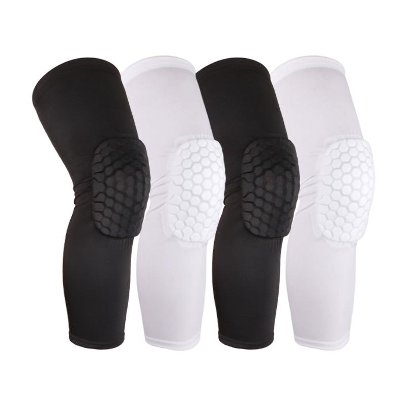 Single Basketball Honeycomb Kneepads and Leggings Anti-collision High Elastic Breathable Quick-drying Polyester Extended Lycra Protective Gear.
