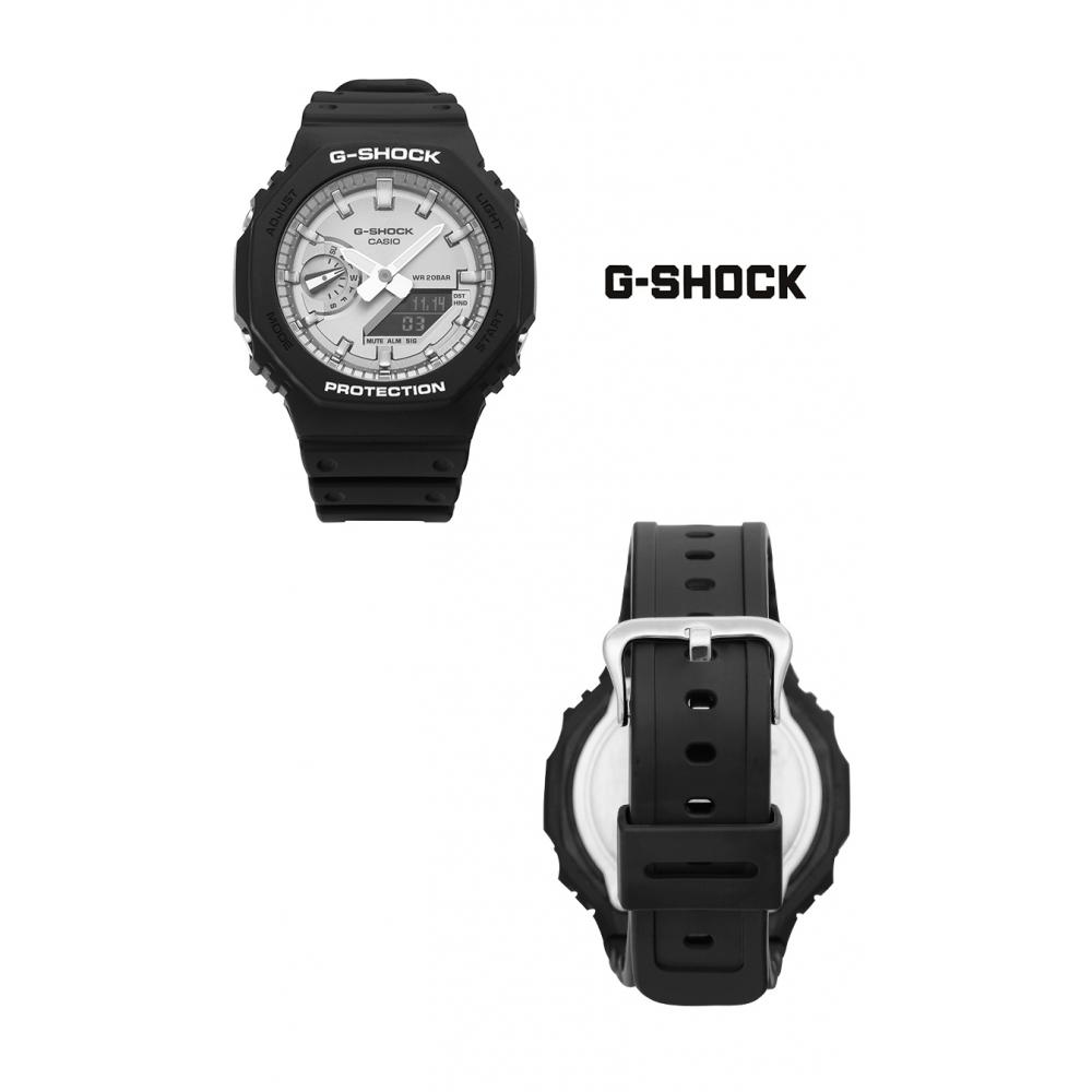 Reloj deportivo G Shock GA 2100SB 1ADR GA 2100SB 1A con esfera grande, digital, analógico, octagonal, de uretano para hombre