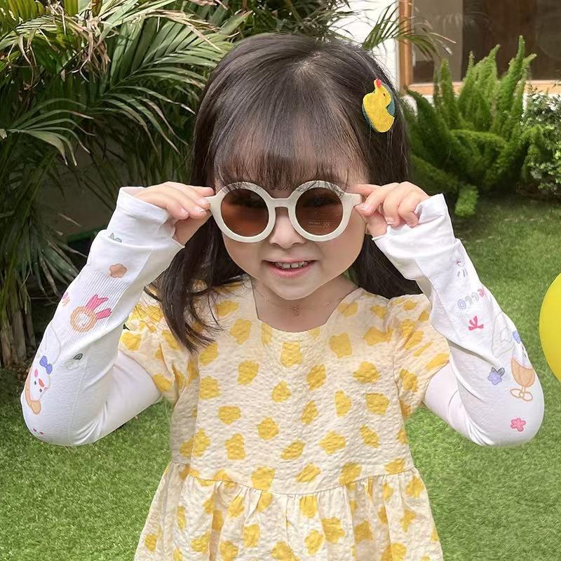 New Fashion Children'S Sunglasses Retro Personalized Trendy Cool Sun Glasses Sunshade And Uv Protection Baby Glasses