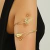 European and American jewelry creative bohemian bracelet exaggerated metal butterfly leaf hollow arm ring leaf arm bracelet