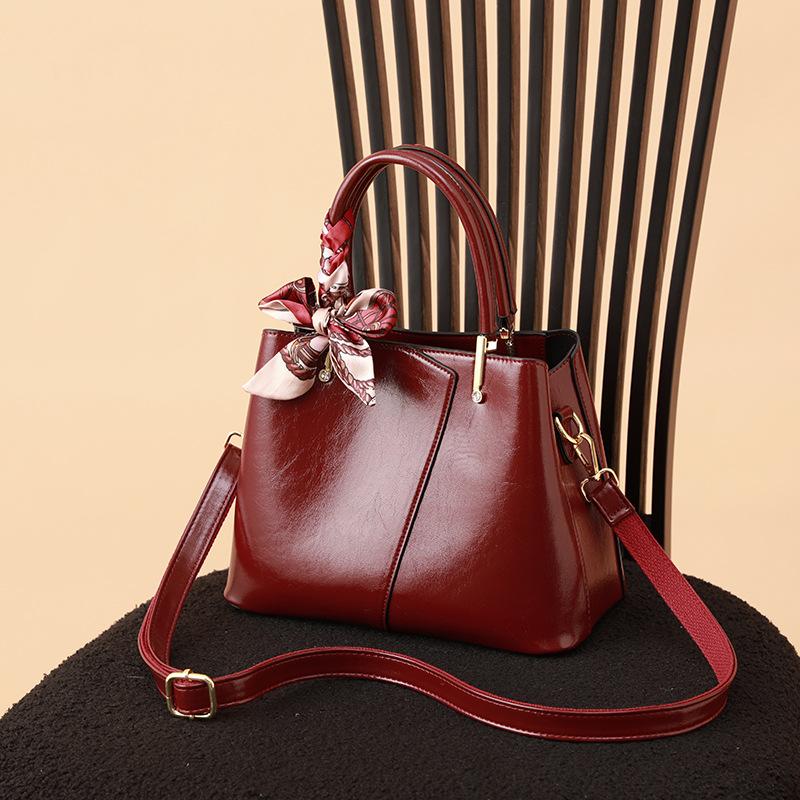 Bag Vintage Fashion Handbag Red Bridal Bag Light Luxury Large Capacity Middle-aged Lady Bag Mother Bag
