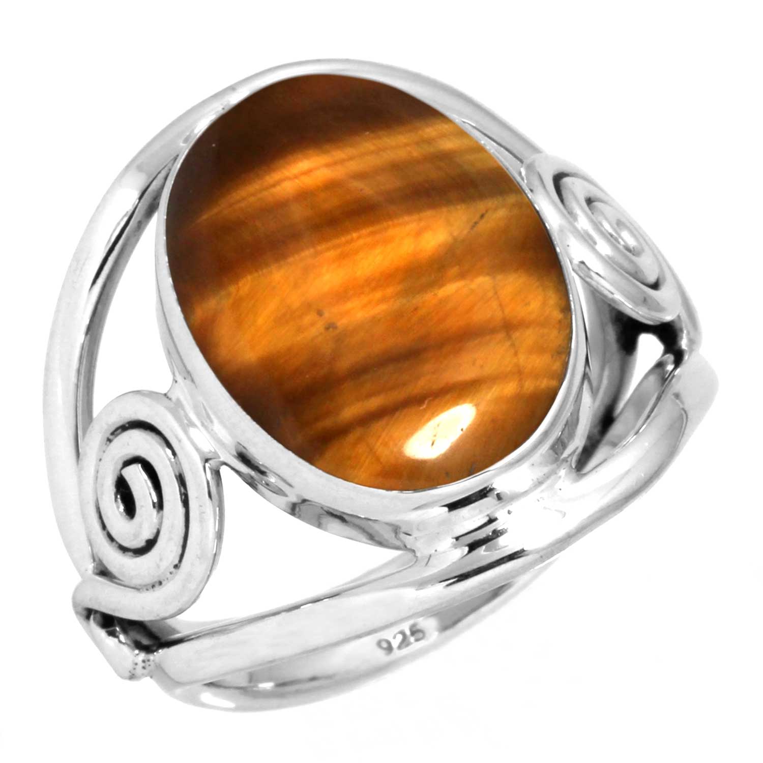 

Кольцо из стерлингового серебра 925 пробы с драгоценными камнями, ювелирные изделия ручной работы, подарок на День благодарения, малахит, лунный камень, розовый кварц, красный камень, дымчатый топаз, тигровый глаз, коктейль 10.5 глаз тигра