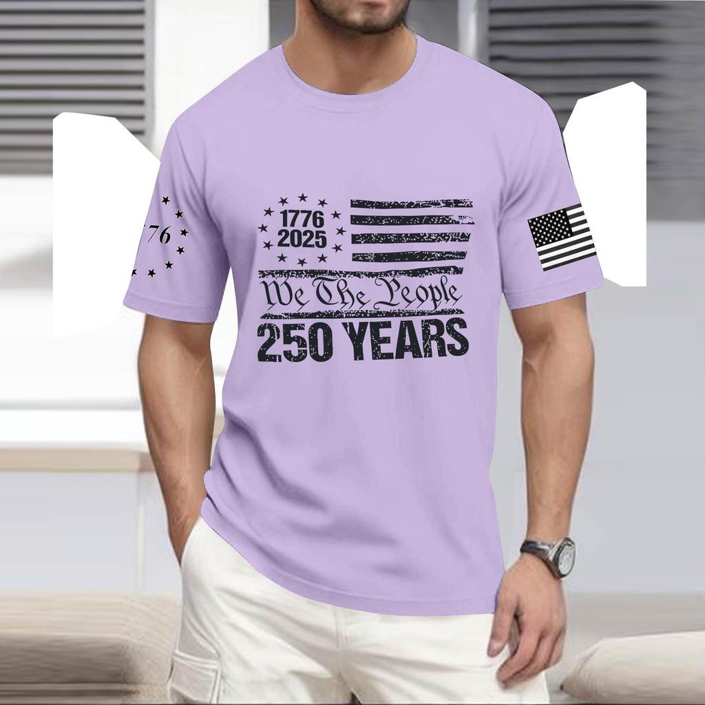 Men's Casual Round Neck Lightweight Short-Sleeve Top