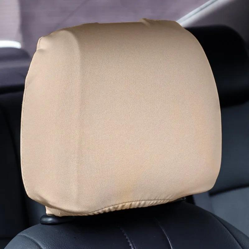 Universal Car Seat Headrest Pillowcase Elastic Neck Pillow Cover Dustproof Car Interior Accessories Pillow Neck Rest Cushion
