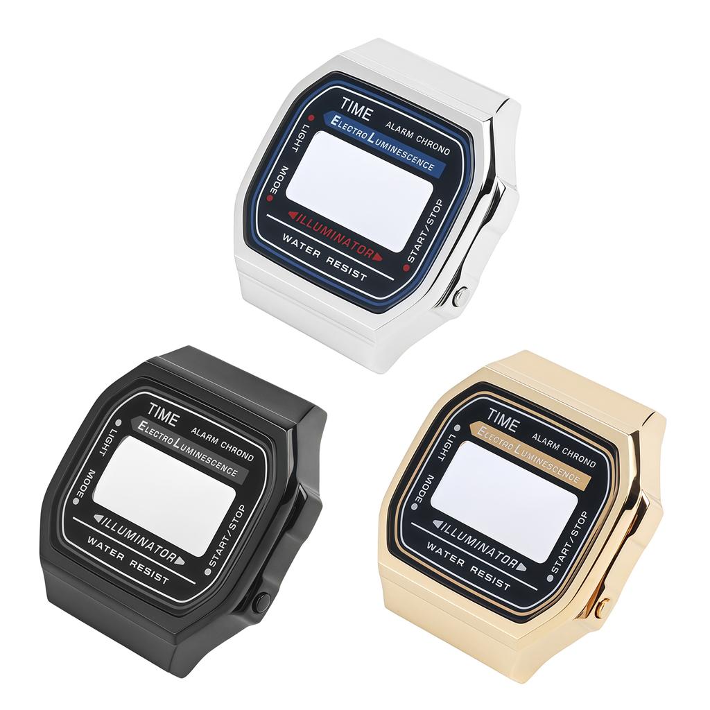 Dla Casio CASIO seria A168W zmodyfikowana stal nierdzewna metalowa mała sztabka złota srebrny blok koperta zegarka akcesoria do paska