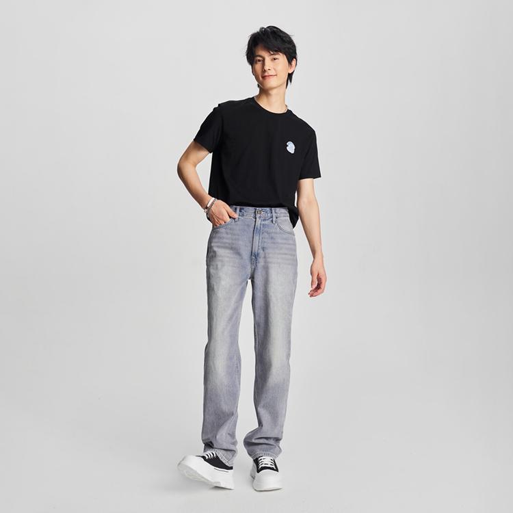 Lee Jeans Men's Light Blue Moderate Straight Fit Pants LMB246753203487A06130