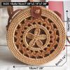 Quadratisch Rund Multi-Stroh Tasche Handtaschen Damen Sommer Rattan Tasche Handgefertigt Gewebt Strand Kreis Bohemia Handtasche