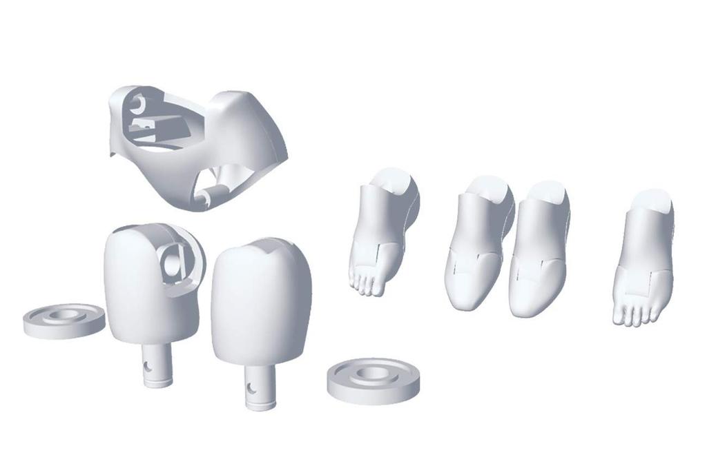 Kotobukiya Megami Device 02 Bottoms Set Approximately 20mm In Scale Plastic Model Kit KP567 M.S.G White, Length, 1/1