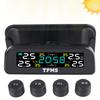 0-3.5Bar Digitale Klok Auto Bandenspanningscontrolesysteem Zonne-energie USB TPMS Draaiende Houder T12 Temperatuurwaarschuwing Brandstofbesparing