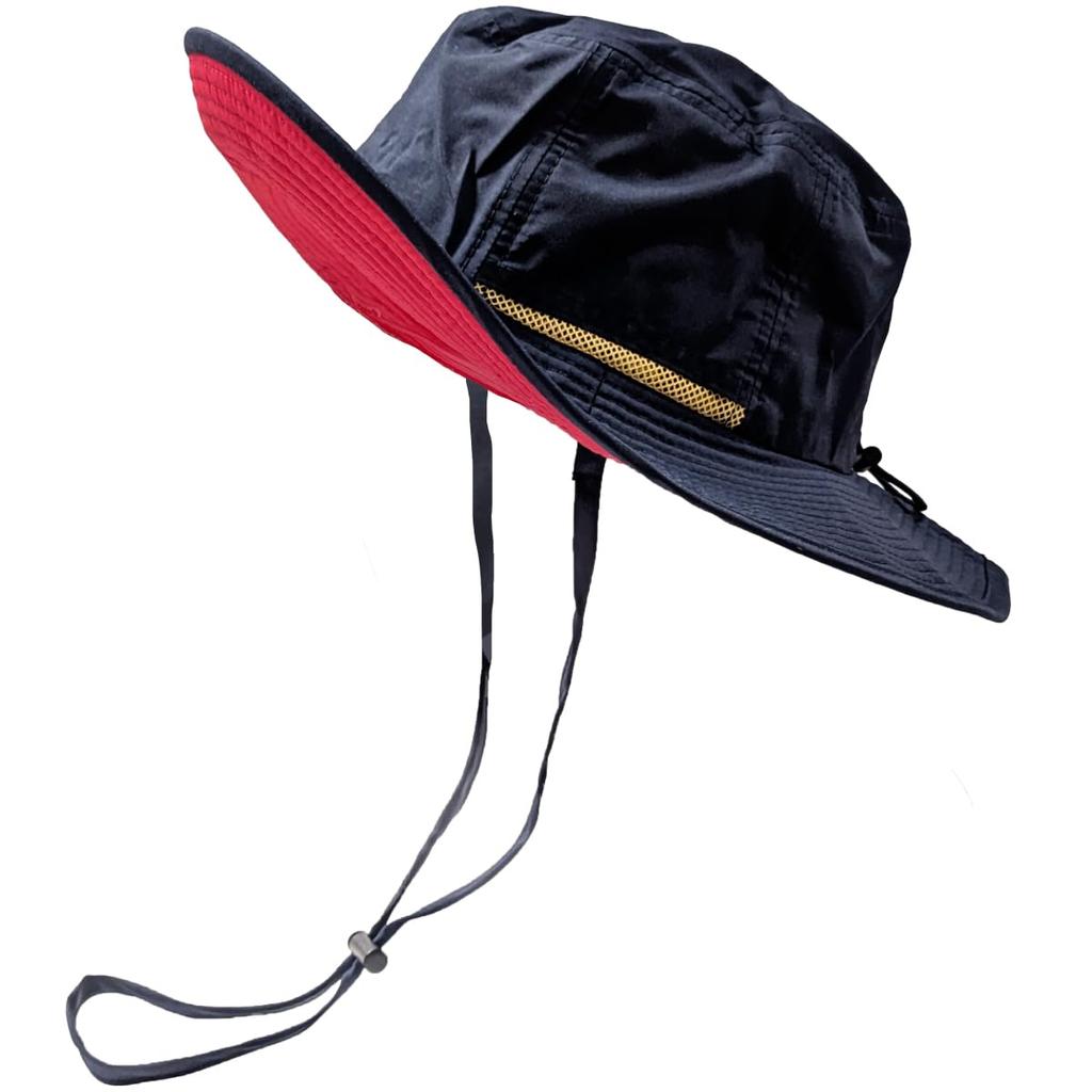 Basic Quench Teflon Safari Sun UPF Rain One Size Fits Navy Hat, Water-Repellent, Washable, Protection, 50+, Hat, Most, (Red Lining)