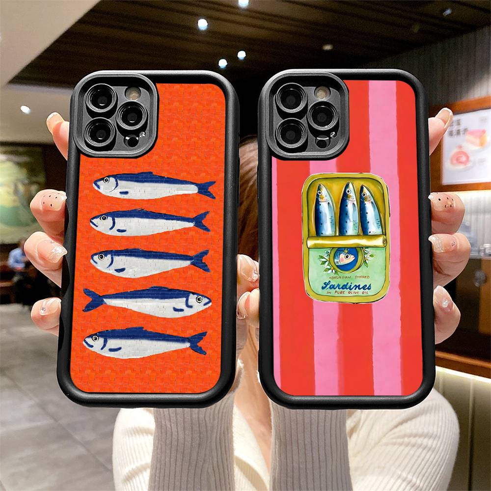 Sardinas Phone Case For IPhone 13 Case IPhone 11 15 17 12 14 16 Pro Max 16e Shockproof Silicone Cover Soft