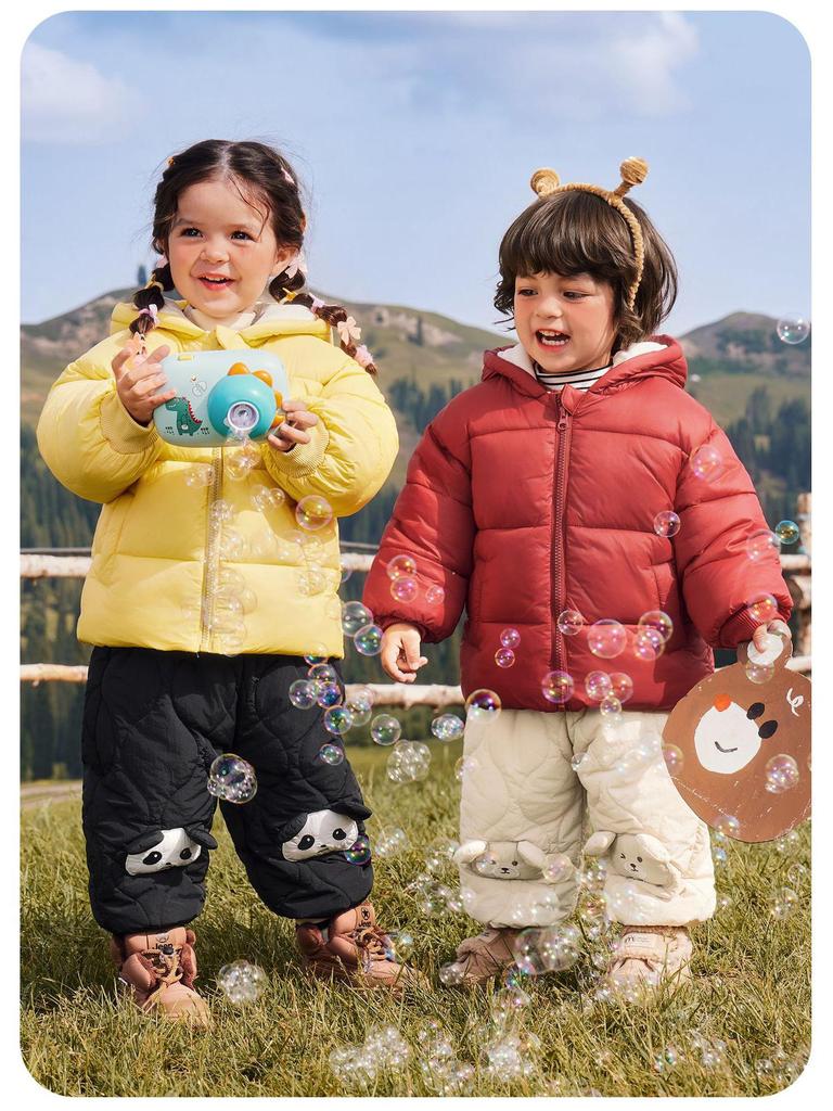 Kaka Panda Kids' Winter Cotton Coat - Warm Padded Jacket for Boys & Girls