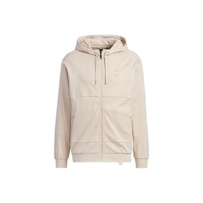 Solid Color Hooded Sports Zip-Up Casual Jacket for Men, Khaki
