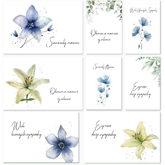 40 Sympathy Cards with Envelopes - Blank ide Sympathy Cards with Sentimental