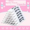 12Pcs Oily White Marker Pen Graffiti Pens Waterproof Permanent Gel Pencil Tire Painting Notebook Tyre Tread Environmental Pen