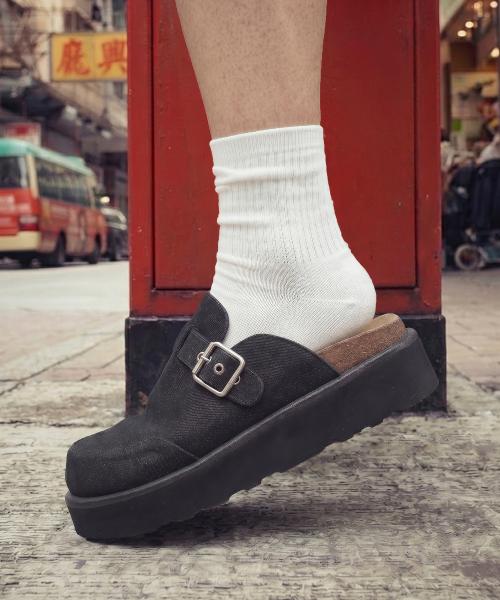 [6FT] BOTO STRAP MULE (Denim Black) 230
