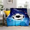 3d fotbal fotbal sportovní silueta vzor manta potah na rozkládací pohovku měkká deka kostkovaná měkká teplá flanel přehazovací deky ventilátory dárek