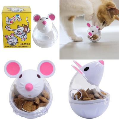 Dispensador de Comida Juguete de Premios Interactivo Plástico Conveniente Bonito Juguetes de Ejercicio y Entrenamiento Tumbler de Comida Gato Ratones Divertido Interesante
