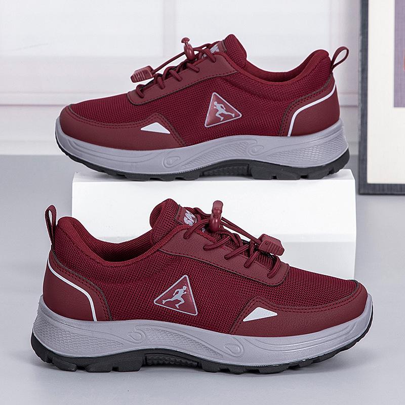 Chaussures de sport chaudes en velours mi-haut pour femme, automne et hiver, résistantes à l'usure, en coton, épaisseur moyenne