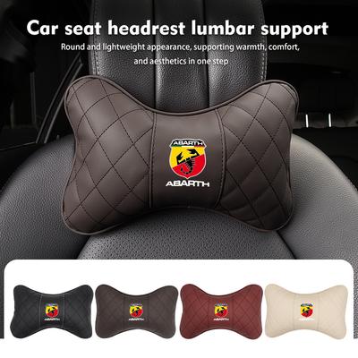 Car Headrest Neck Cushion Lumbar Support Seat Protection Pad For Abarth FIAT 500 Ducato Stilo Palio UNO Astra Bravo Tipo