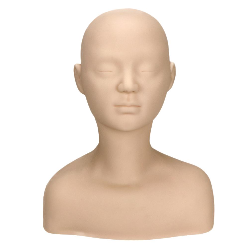 

Big Half Body Soft Silicone Cosmetology Mannequin Head For Makeup Grafting Eyebrow Design Massage Practice Face Painting Model