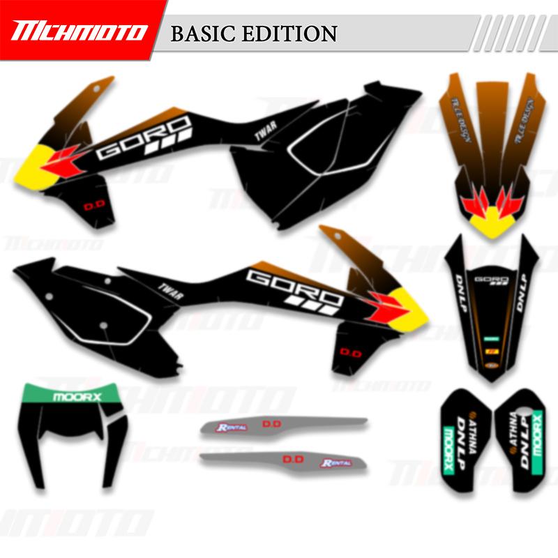 MCHMFG Graphics Backgrounds Decal Stickers Kits For KTM EXC EXCF XCW 2017 2018 125 250 350 450 SX SXF 2016 2017 2018