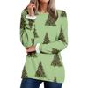 Women's Round Neck Top Printing Thickened Plush Cashmere Warm Long Top