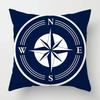 Funda De Almohada Nórdica De La Serie Náutica Azul Oscuro, Funda De Cojín Decorativa Para Sofá, Decoración Del Hogar De