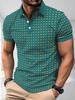Men's Short Sleeve Lapel Shirts, Casual Style Tops, Summer Golf Shirts