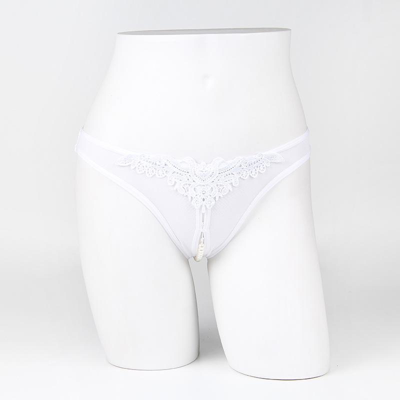 Сексуальные брюки-цепочка из бусин, кружевные стринги, прозрачное нижнее белье с открытой промежностью, вышивка, низкая посадка, декор из жемчуга, эротические стринги для женщин