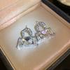Silver Needle Diamond Bags Pendant Earrings Women's New Exquisite Fashion Temperament Earrings Niche Premium Versatile Earrings
