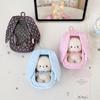 Polka Dot Carrying Bag Transparent Shell Bunny Ear Design Storage Pouch 3D Stereo Shape 15Cm Figure Display Bag Display