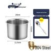 Commercial 304 Stainless Steel Deep Mixing Bowl Set