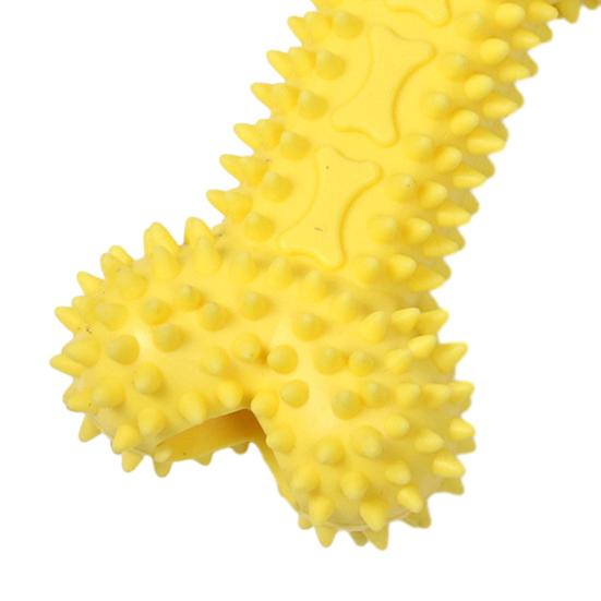 Spiky Bone Dog Chew Toy Puppy Teething Toy Textured Bone Teeth Cleaning Toy for Aggressive Chewers Anxiety Relief