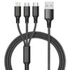 3 In 1 Micro USB Type C Fast Charging Cable Quick Charge MultiPort Micro Cable For iPhone 16 15 14 XS Xiaomi Samsung USB C Cable