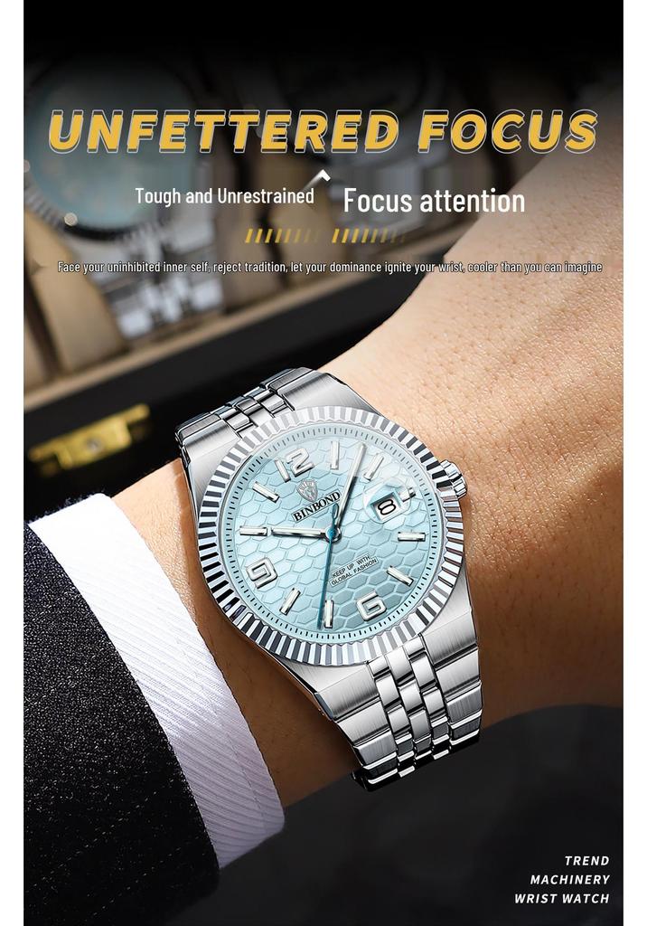Binbang BINBOND Men's High-End Genuine 2025 Large Dial Watch
