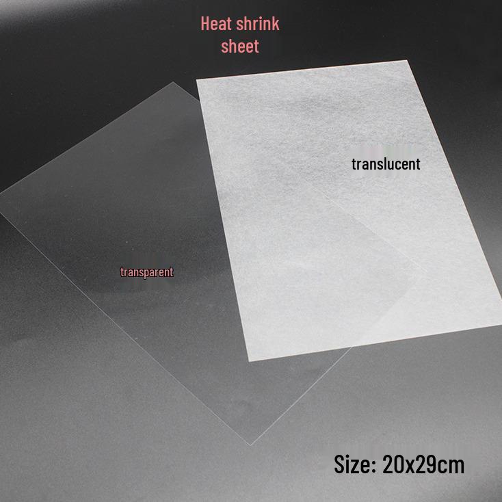 14.5x20cm Translucent Shrink Plastic Sheets for DIY Hand-Painted Crafts with Colored Pencils