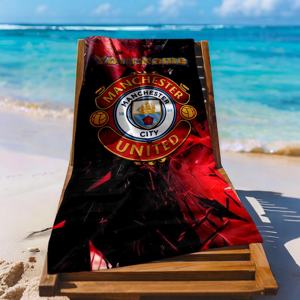 Manchester City Beach Towel Super Soft Microfiber Quickdry Fabric Comfortable Lightweight Perfect For Traveling Yoga Camping And Swimming